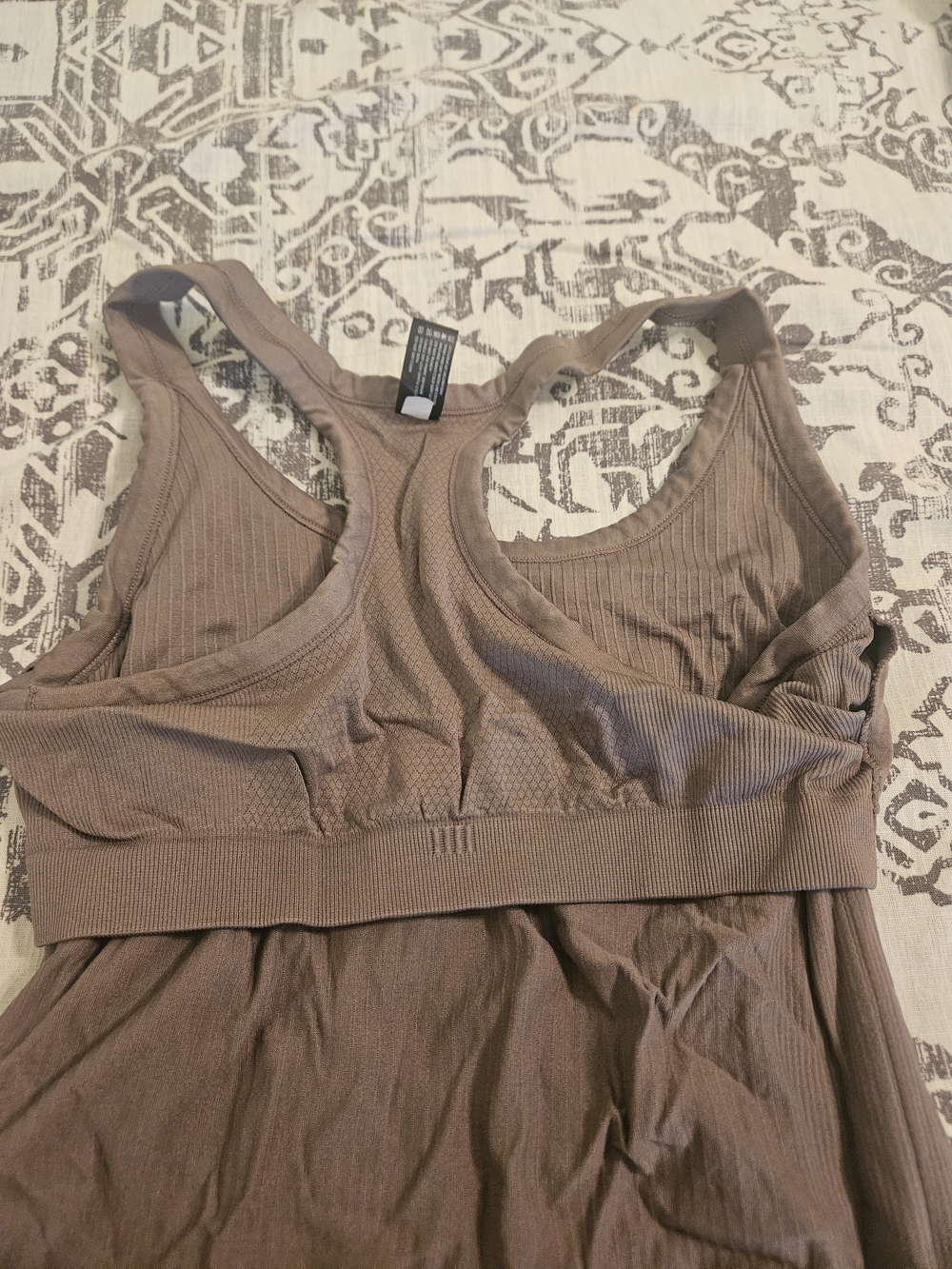 (Bundle) Women's Ribbed Racerback Tank Top - Taupe - Picture 6 of 17